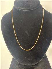 BOX LINK 14K YELLOW GOLD CHAIN: 3.5DWT APPRX 20